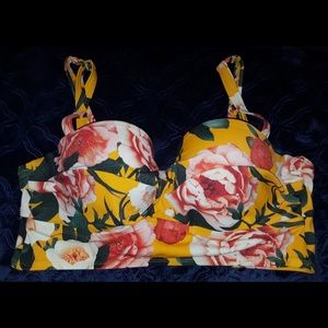 Torrid Floral Twist Bikini Top